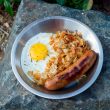 Camping Plate/Bowl Set - Sausage and Egg