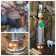 Stainless Steel 'Trekker' Kelly Kettle (0.6ltr) - Basic Kit - In Use