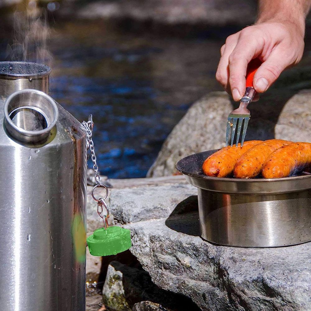 Steel 'Base Camp' Kettle - Basic Kit Camping Kettle & Stove