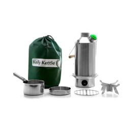 Steel 'Base Camp' Kettle - Basic Kit Camping Kettle & Stove